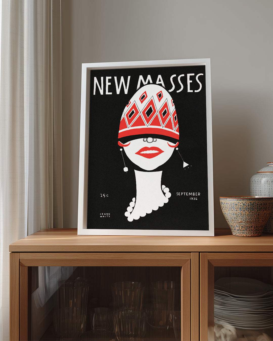 Retro Moda - Grafik Portre Tasarımı Poster Tablosu