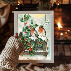 Retro Snowman Print Poster Tablosu