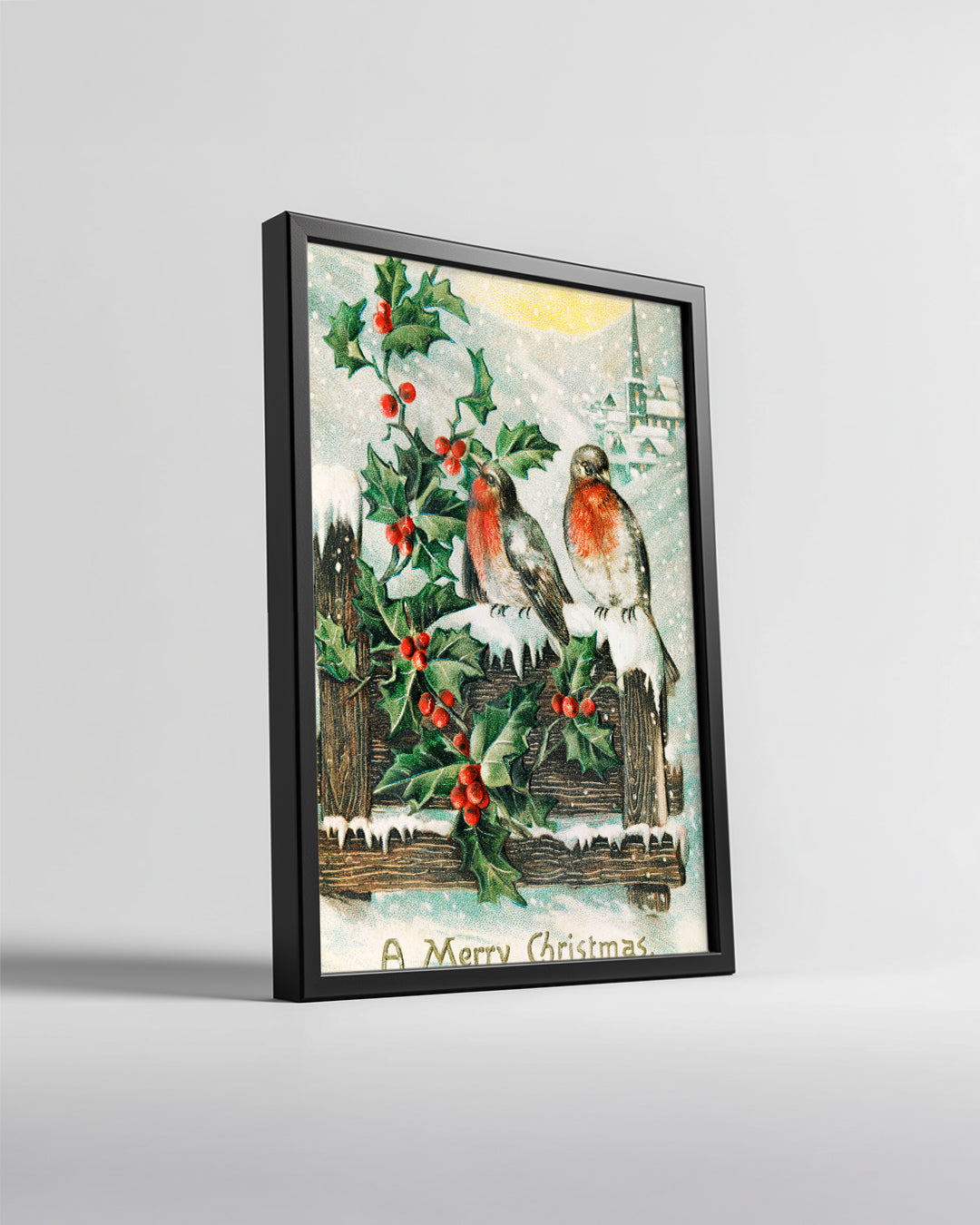 Retro Snowman Print Poster Tablosu
