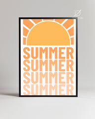 Retro Summer Poster Tablosu