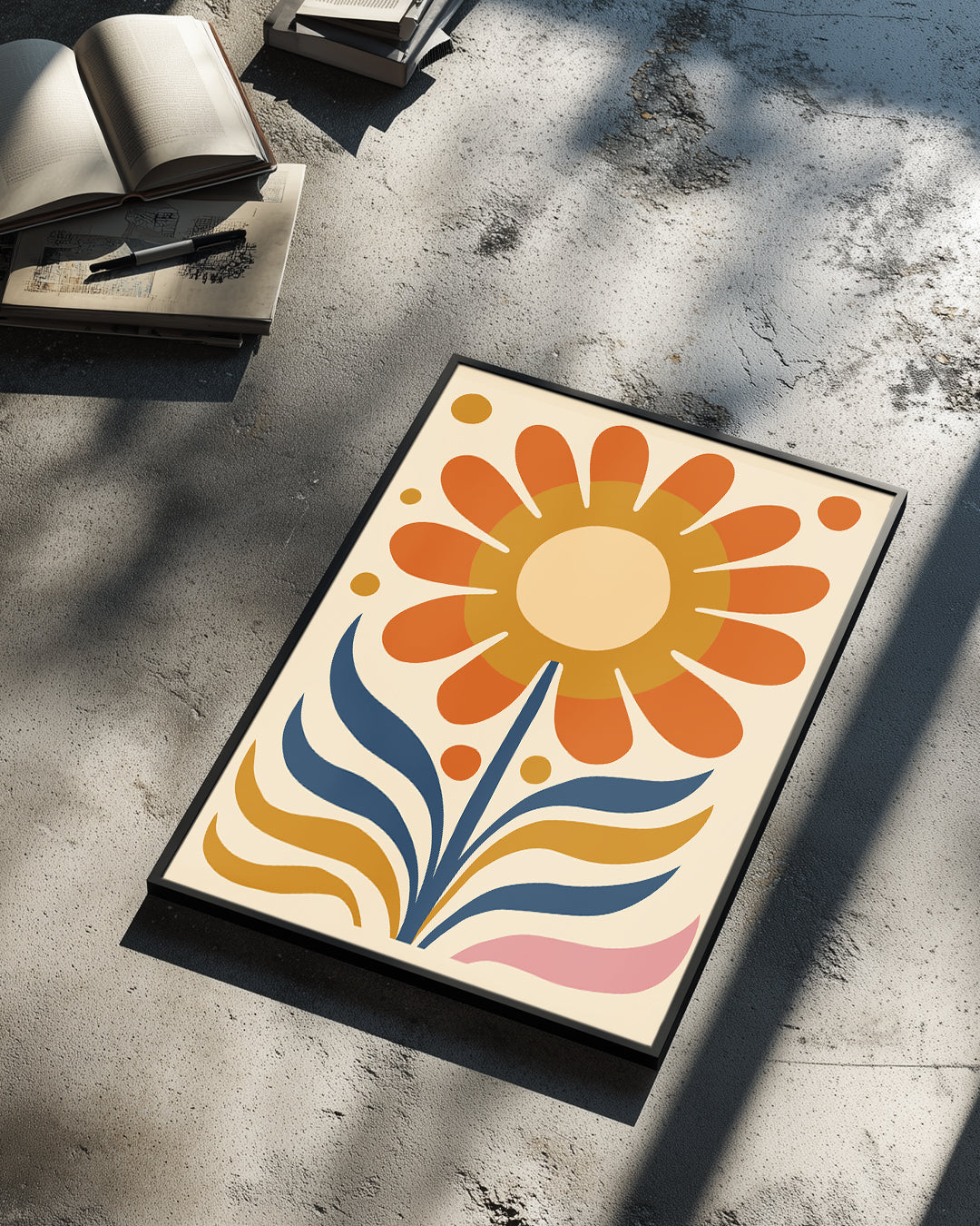 Retro Sun Poster Tablosu