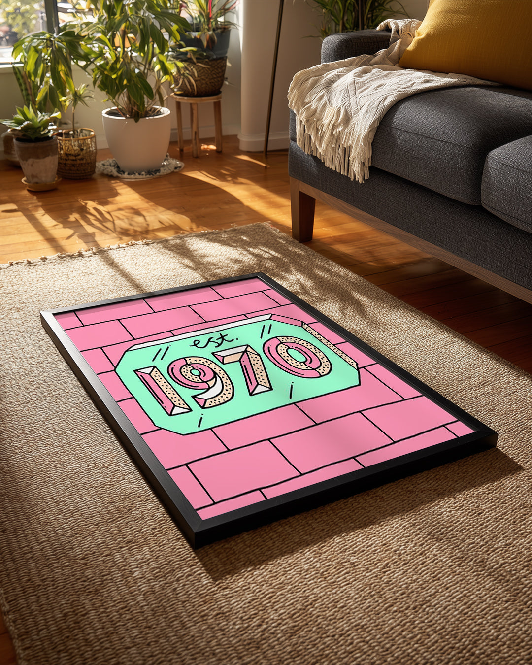 Retro Yıl - Pastel Renkli Tasarım Poster Tablosu
