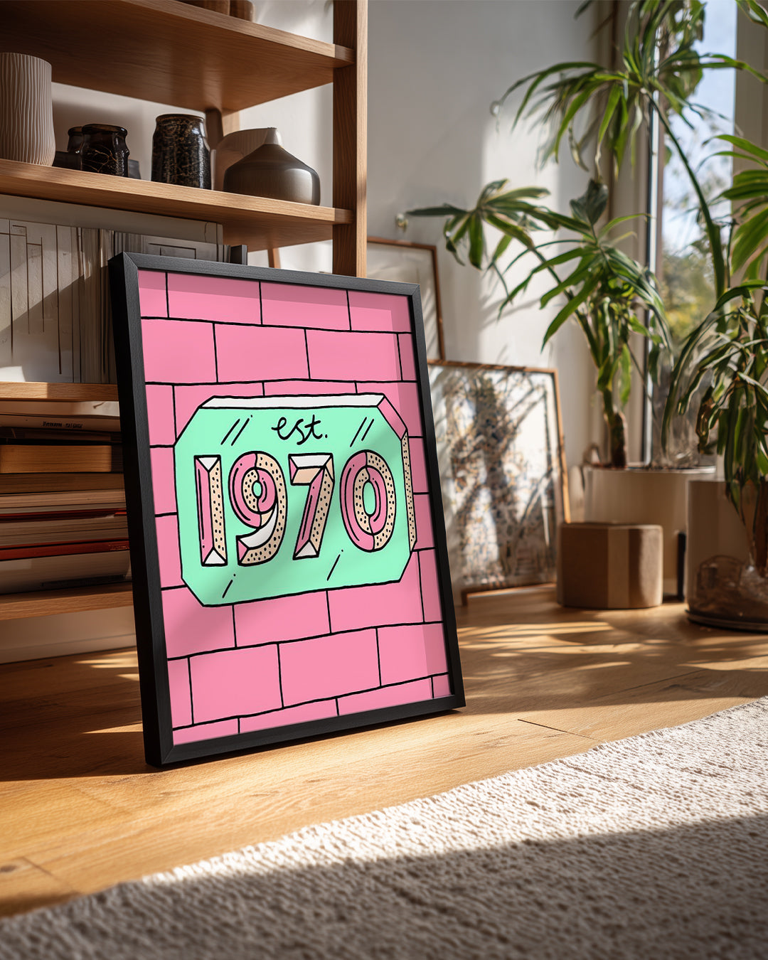 Retro Yıl - Pastel Renkli Tasarım Poster Tablosu
