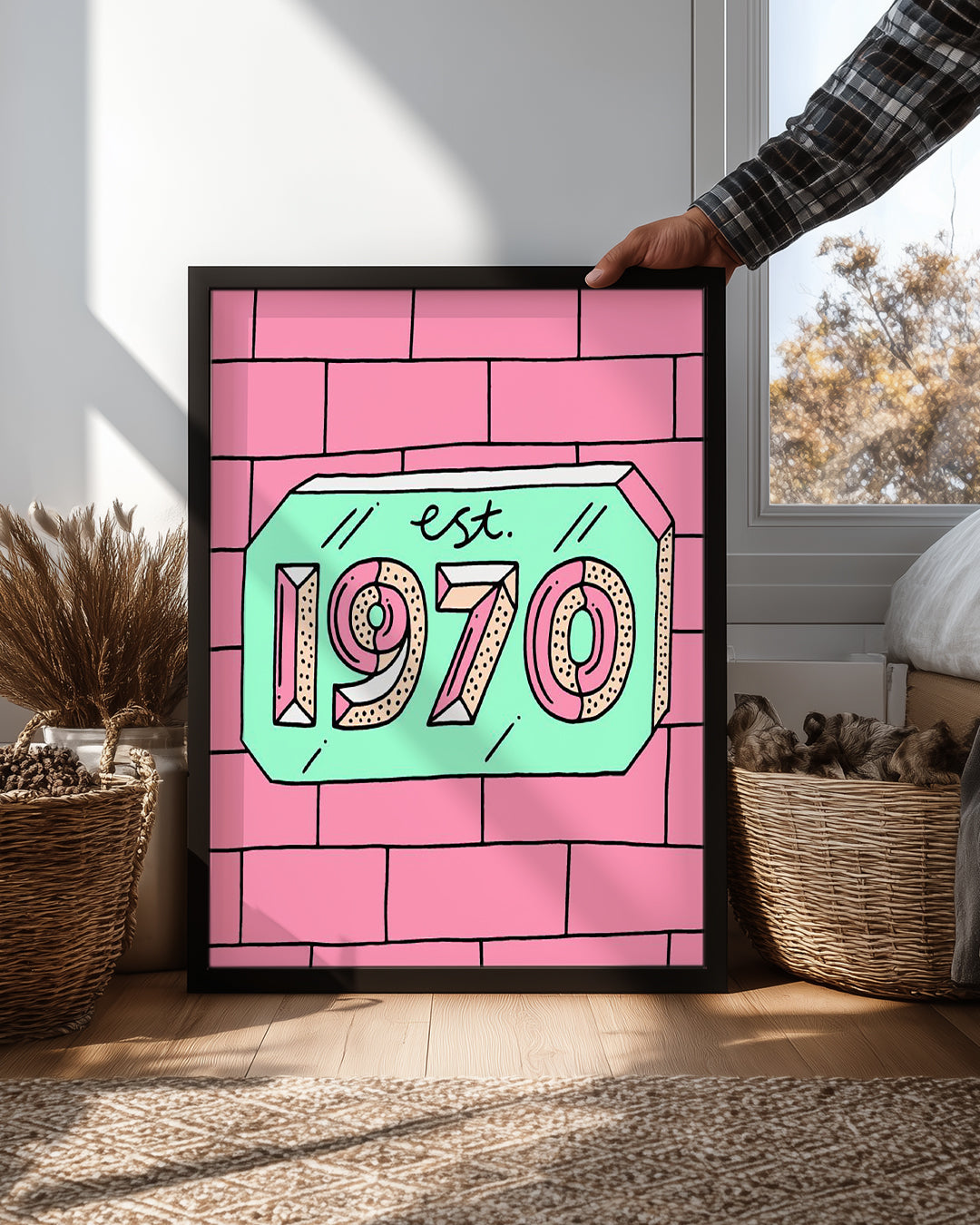 Retro Yıl - Pastel Renkli Tasarım Poster Tablosu