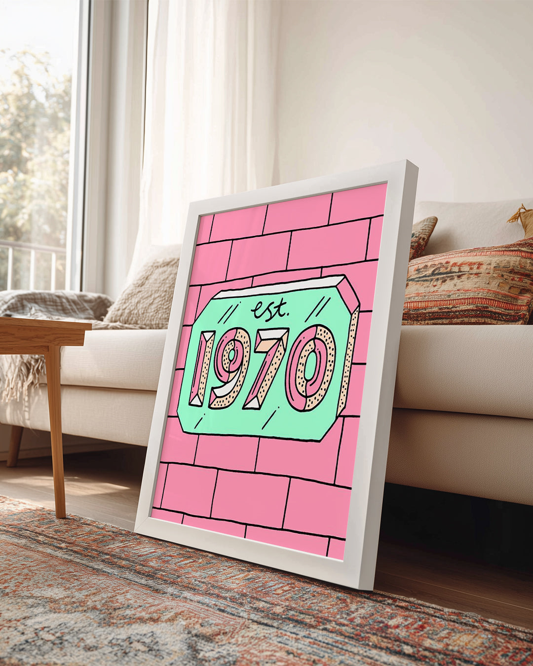 Retro Yıl - Pastel Renkli Tasarım Poster Tablosu