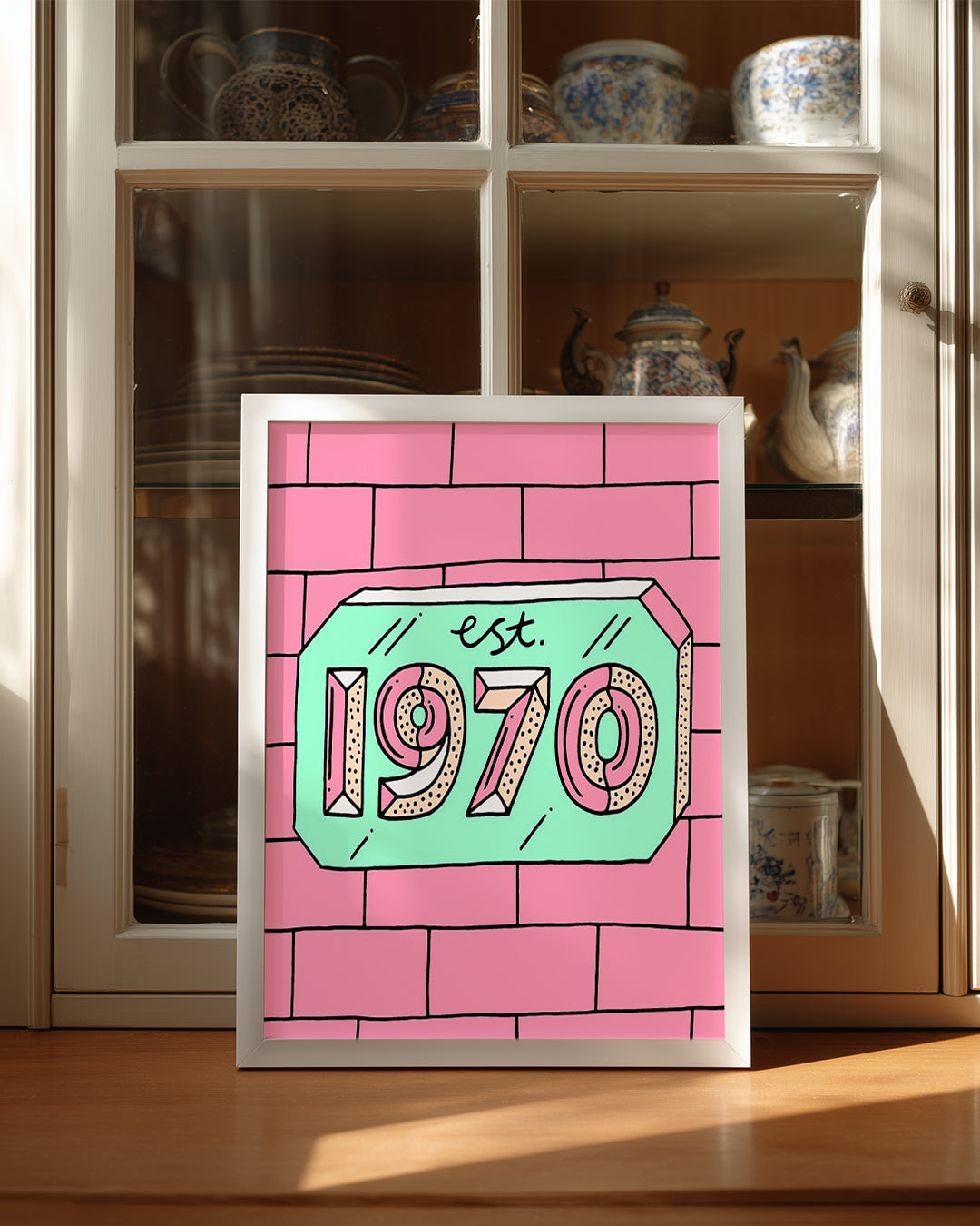 Retro Yıl - Pastel Renkli Tasarım Poster Tablosu