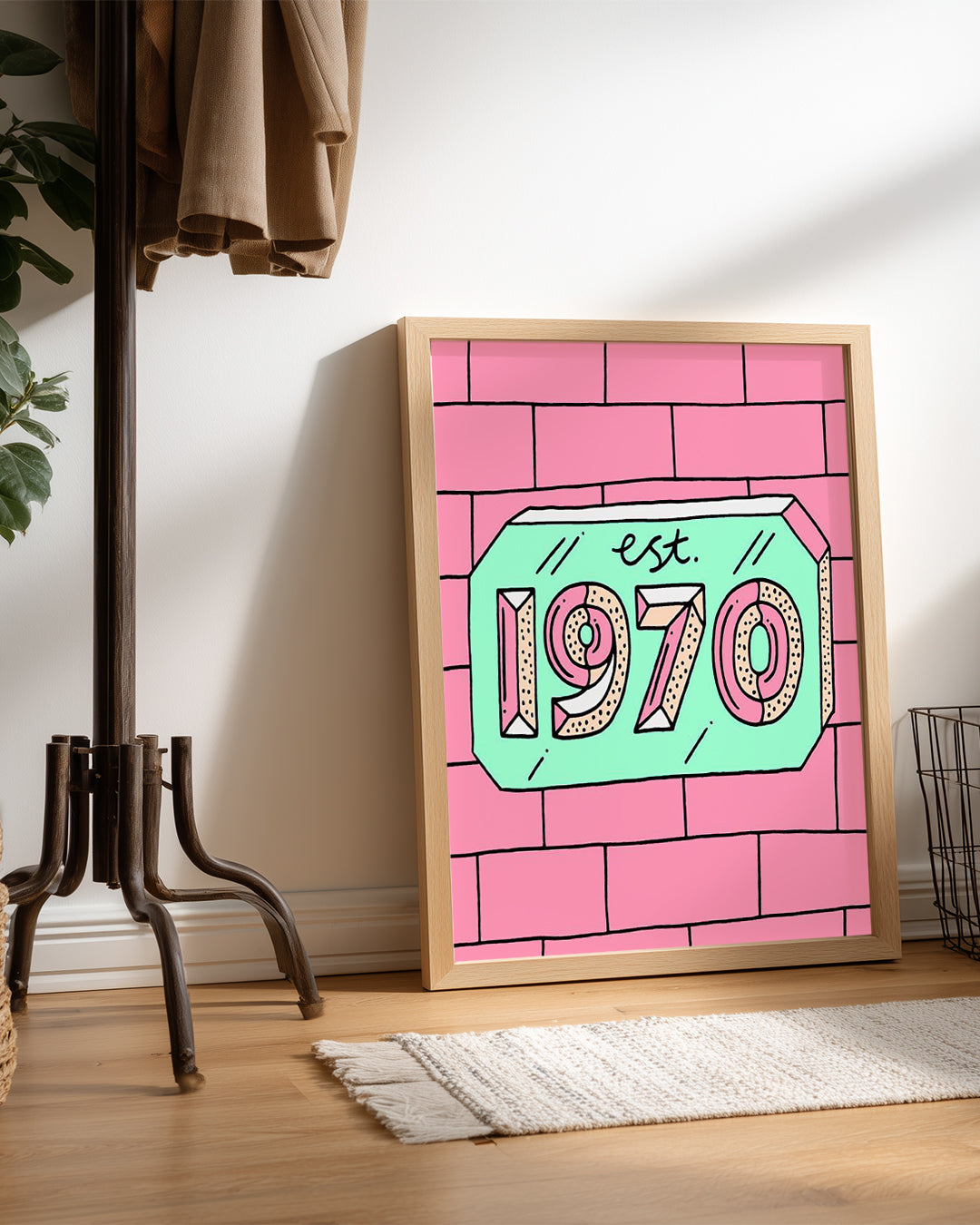 Retro Yıl - Pastel Renkli Tasarım Poster Tablosu