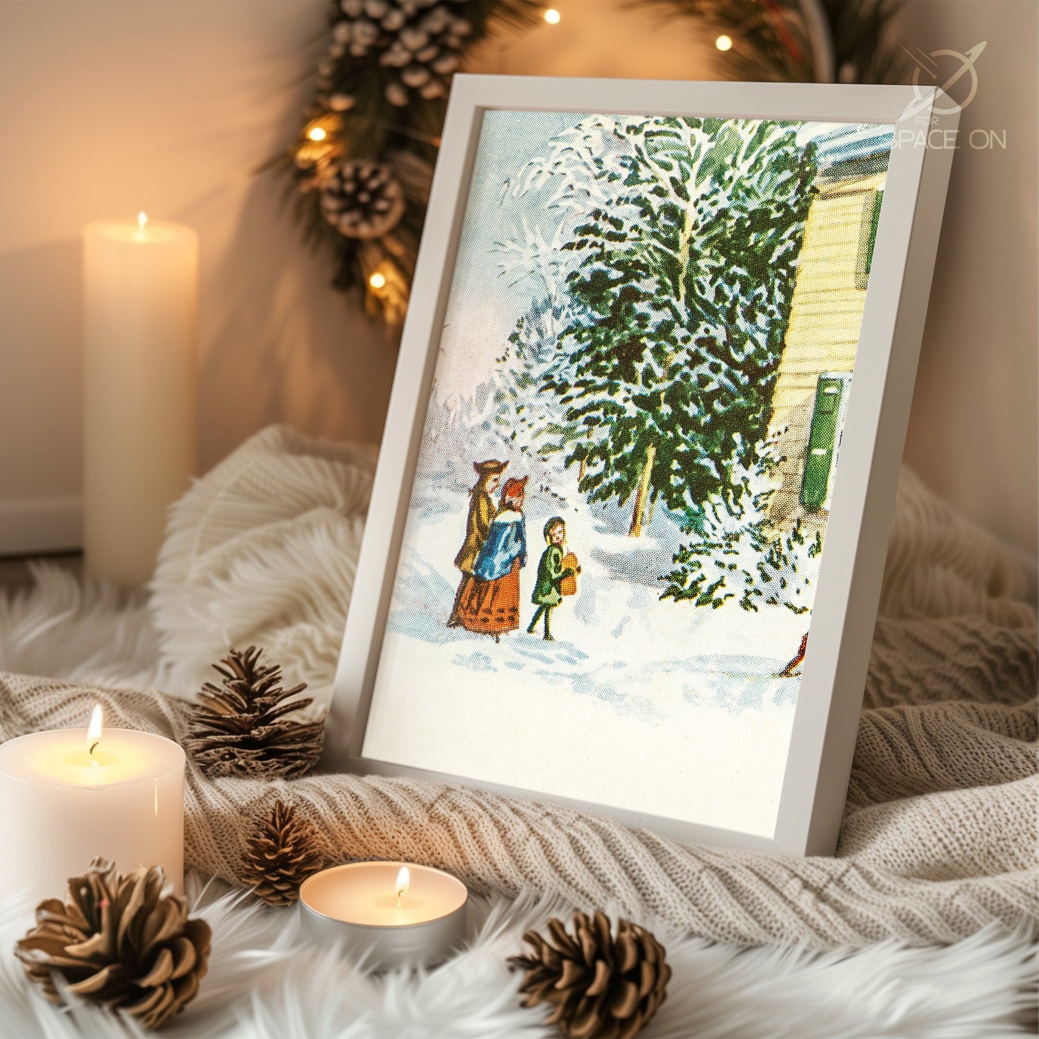 Ribbon Wrapped Tree Poster Tablosu
