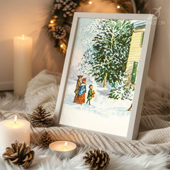 Ribbon Wrapped Tree Poster Tablosu