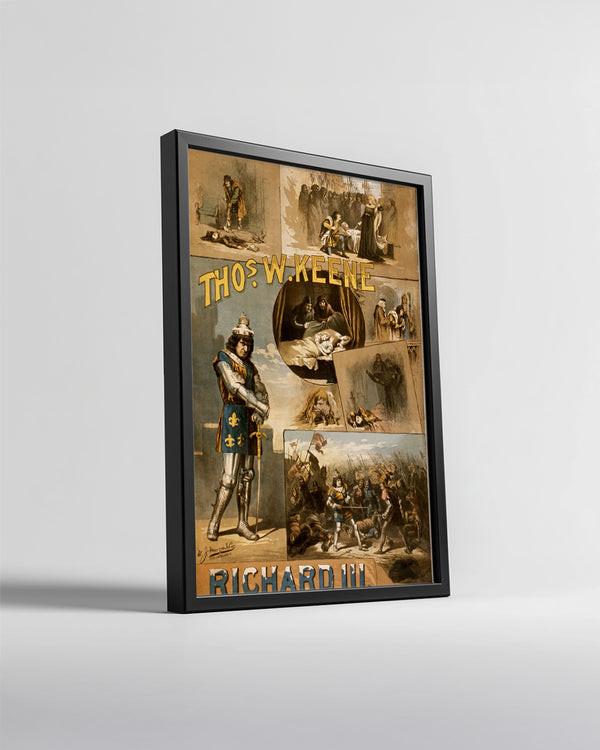 Richard Üçüncü - Tarihi Tiyatro Afişi Tasarımı Poster Tablosu