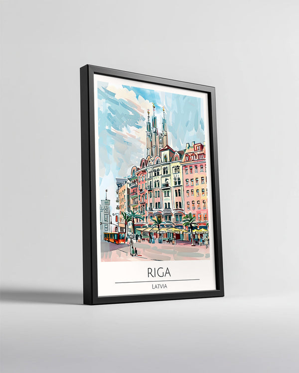 Riga Letonya Poster Tablosu