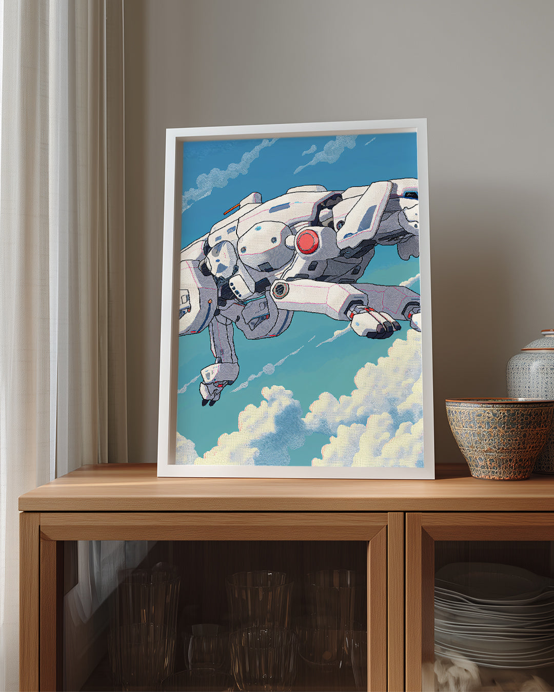 Robot-Köpek - Uçan Tasarım Poster Tablosu