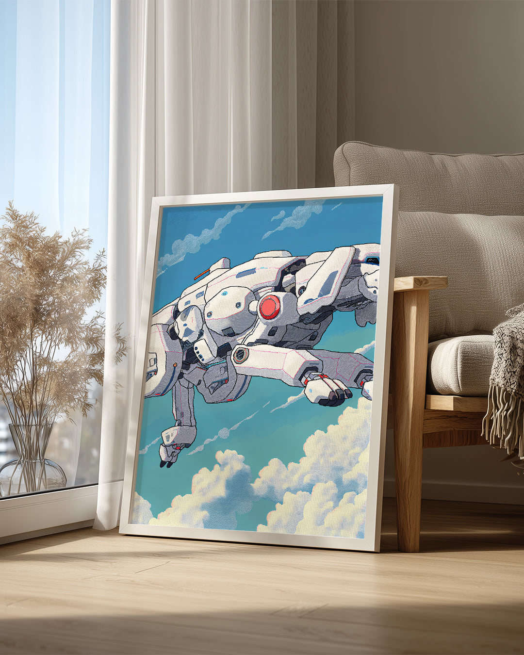Robot-Köpek - Uçan Tasarım Poster Tablosu