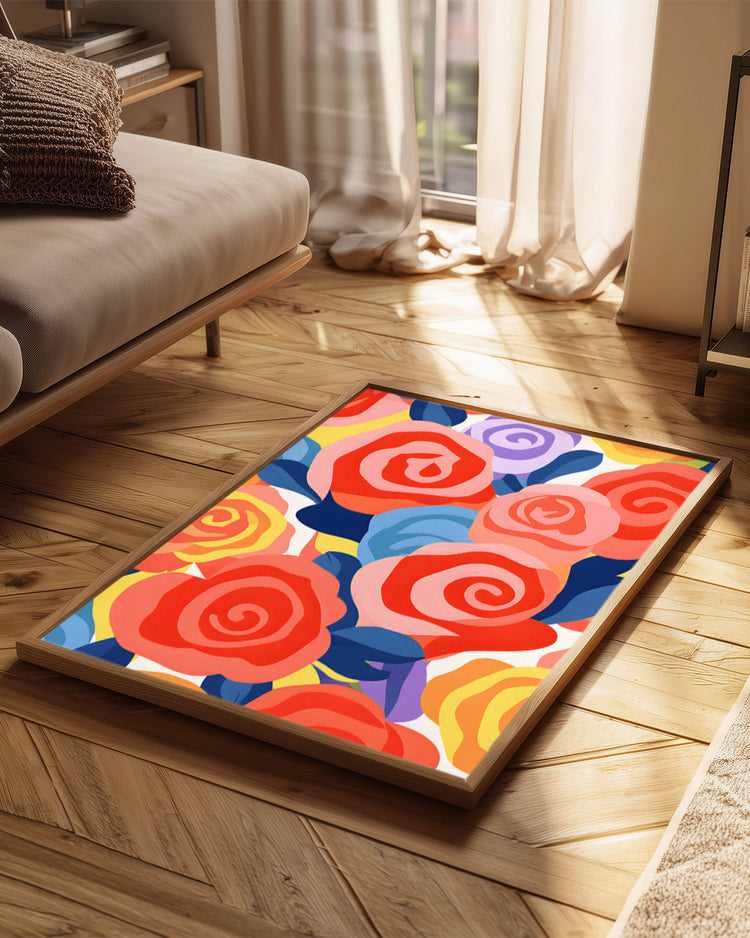 Rose Repeat Poster Tablosu