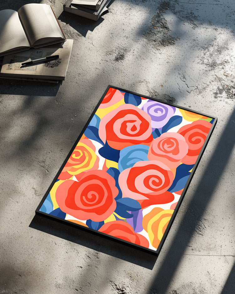 Rose Repeat Poster Tablosu