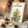 Rustic Pine Christmas Poster Tablosu