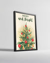 Rustic Pine Christmas Poster Tablosu