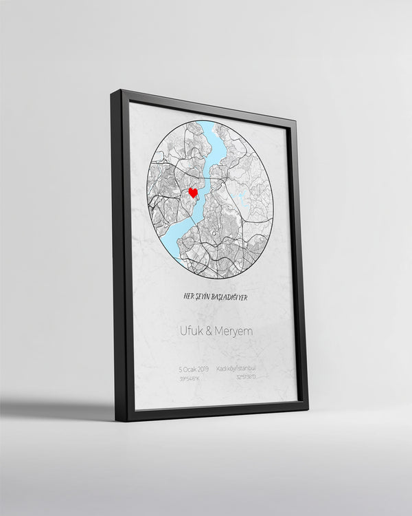 The Place Where I First Saw You Poster Painting (Circle)
