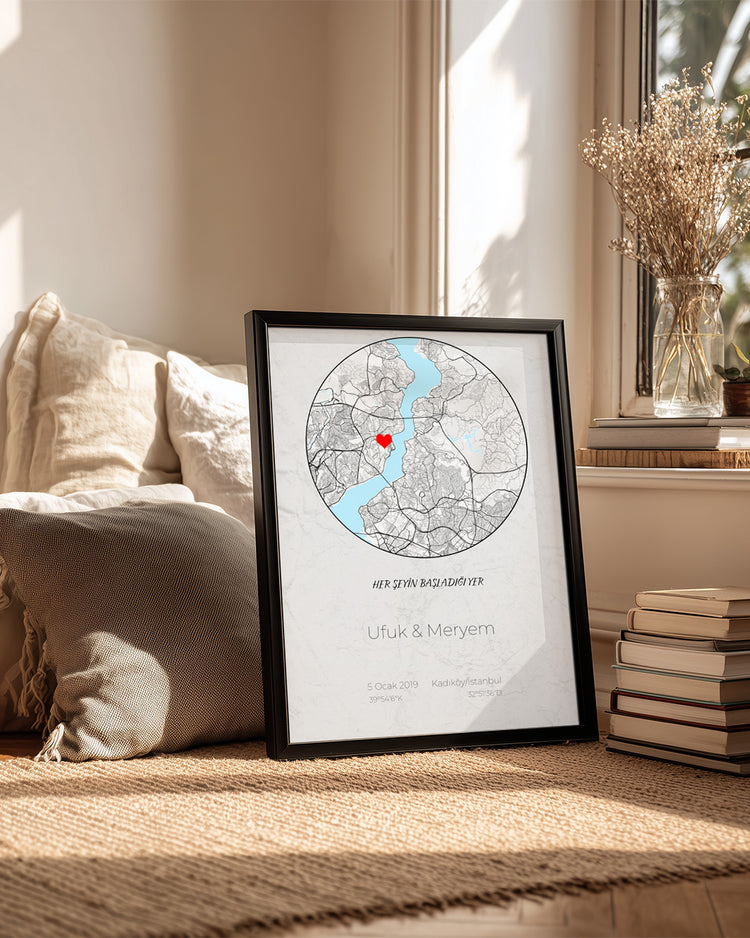 Seni İlk Gördüğüm Yer Poster Tablosu (Daire)