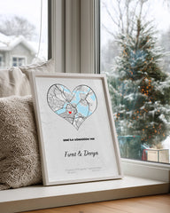 Seni İlk Gördüğüm Yer Poster Tablosu (Kalp)