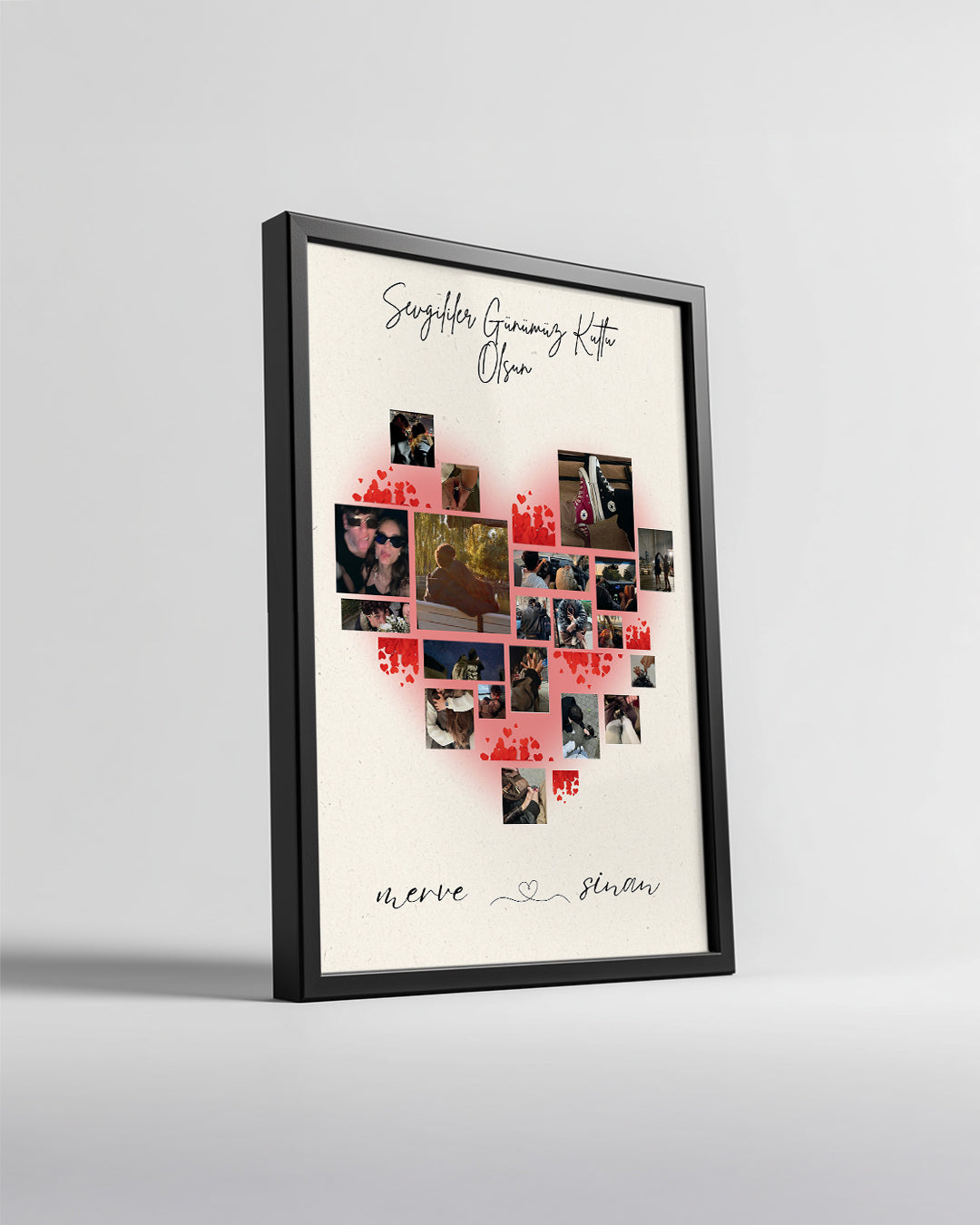 Anılarla Kalp Poster Tablo