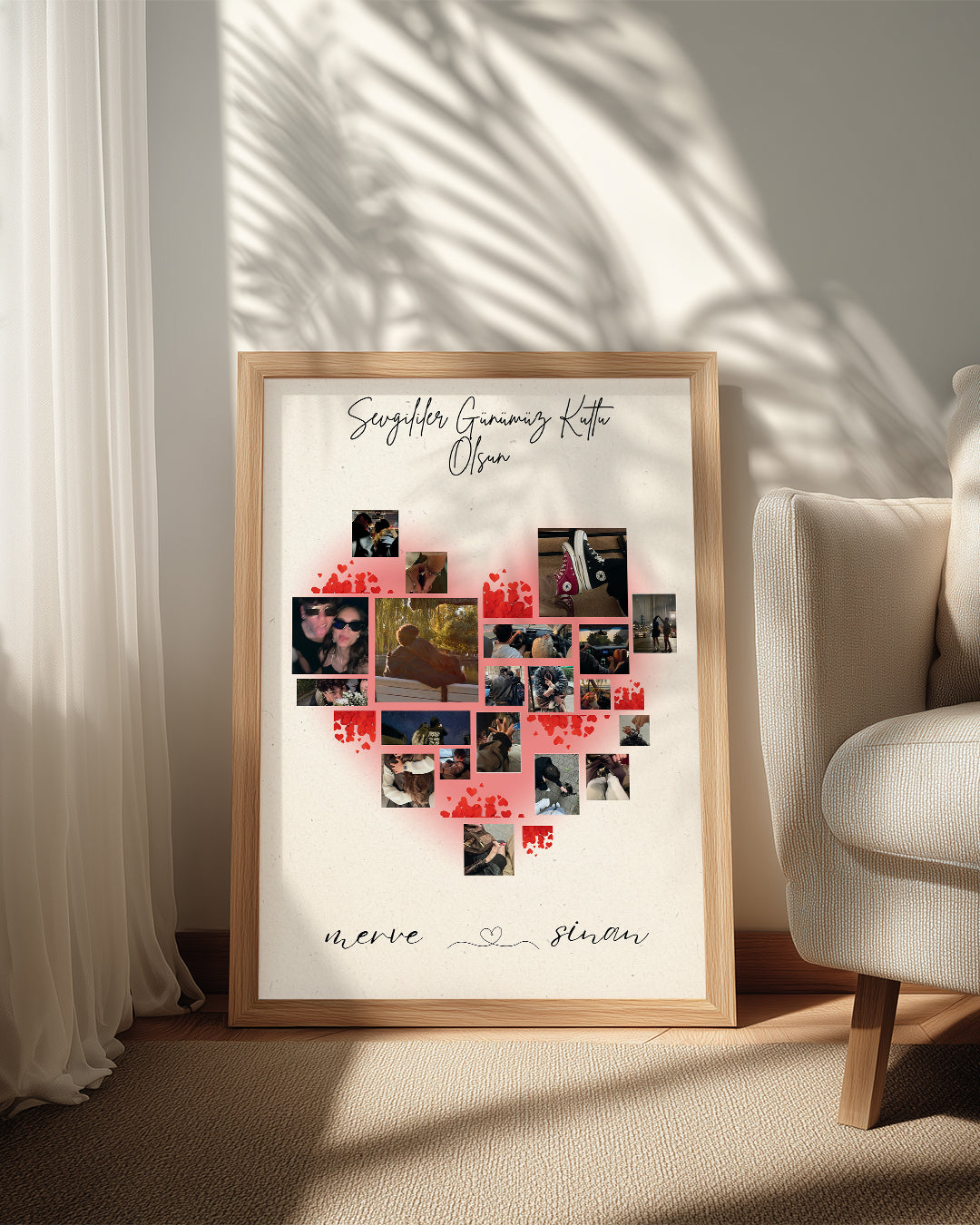 Anılarla Kalp Poster Tablo