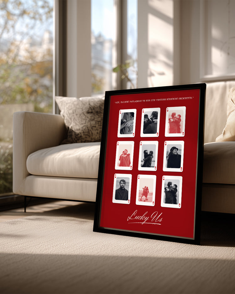 Lucky Us Aşk Kartları Poster Tablo