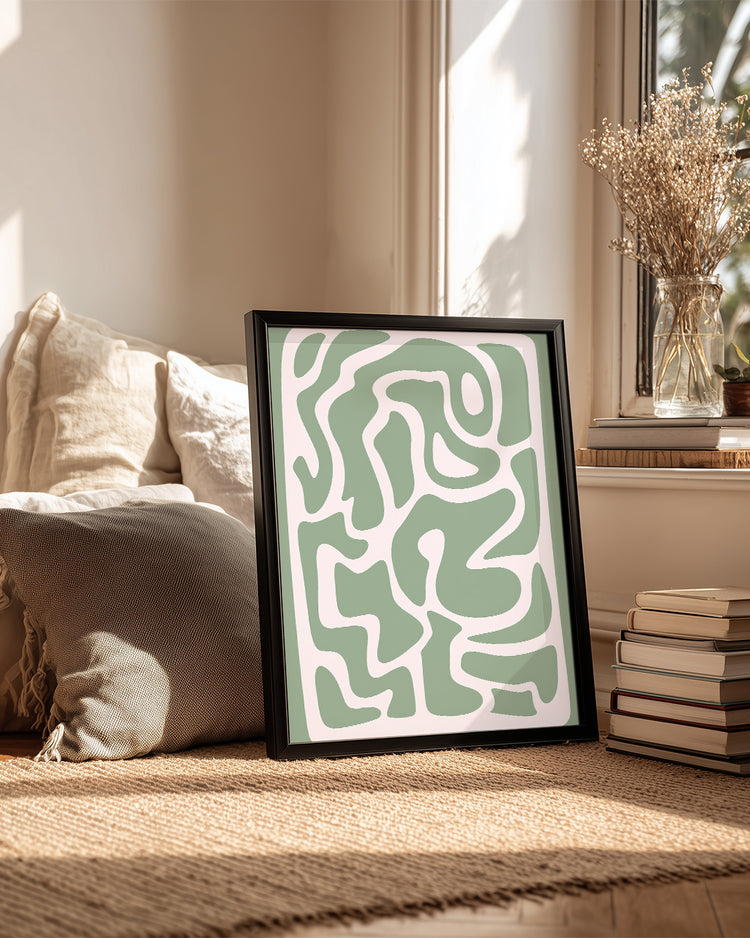 Sage Swirl Poster Tablosu