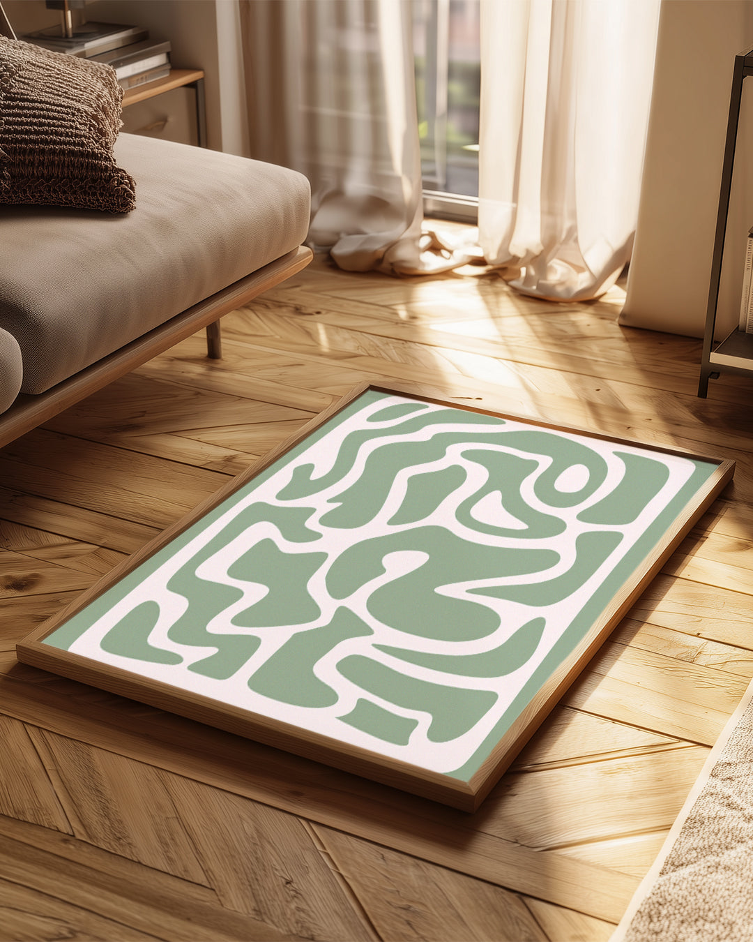 Sage Swirl Poster Tablosu
