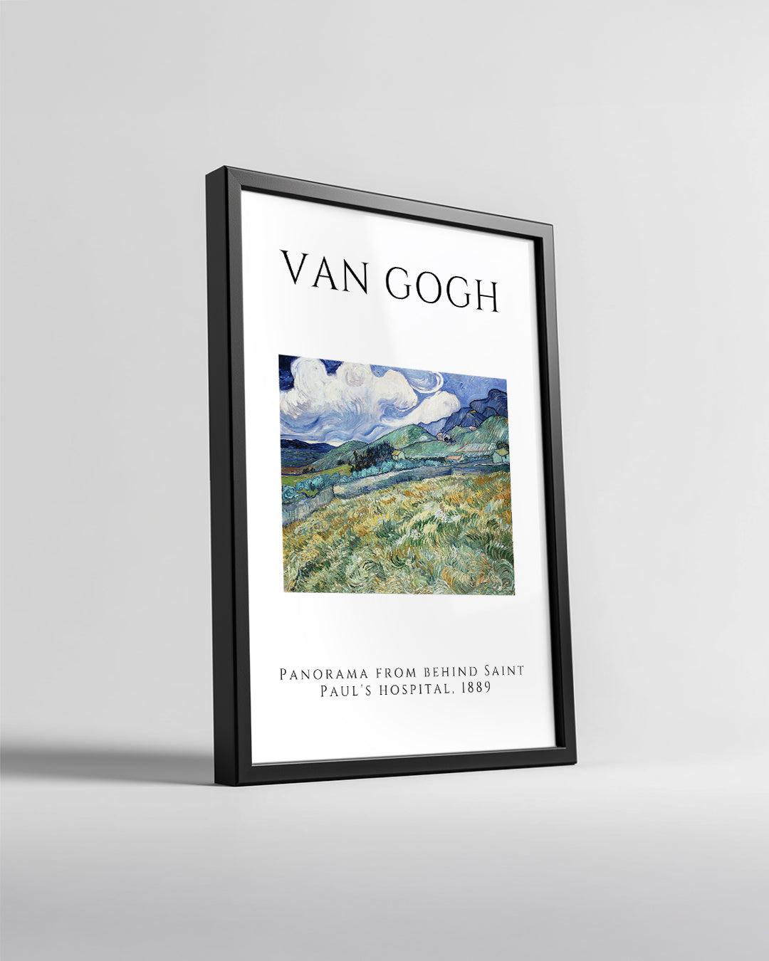 Saint Paulun Hastanesinin Arkasından Panorama - Vincent van Gogh - 1889 Poster Tablosu
