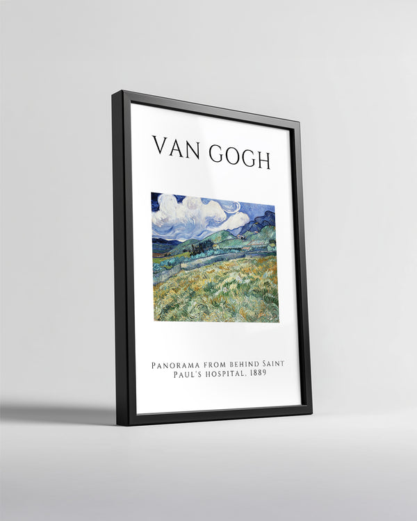 Saint Paulun Hastanesinin Arkasından Panorama - Vincent van Gogh - 1889 Poster Tablosu