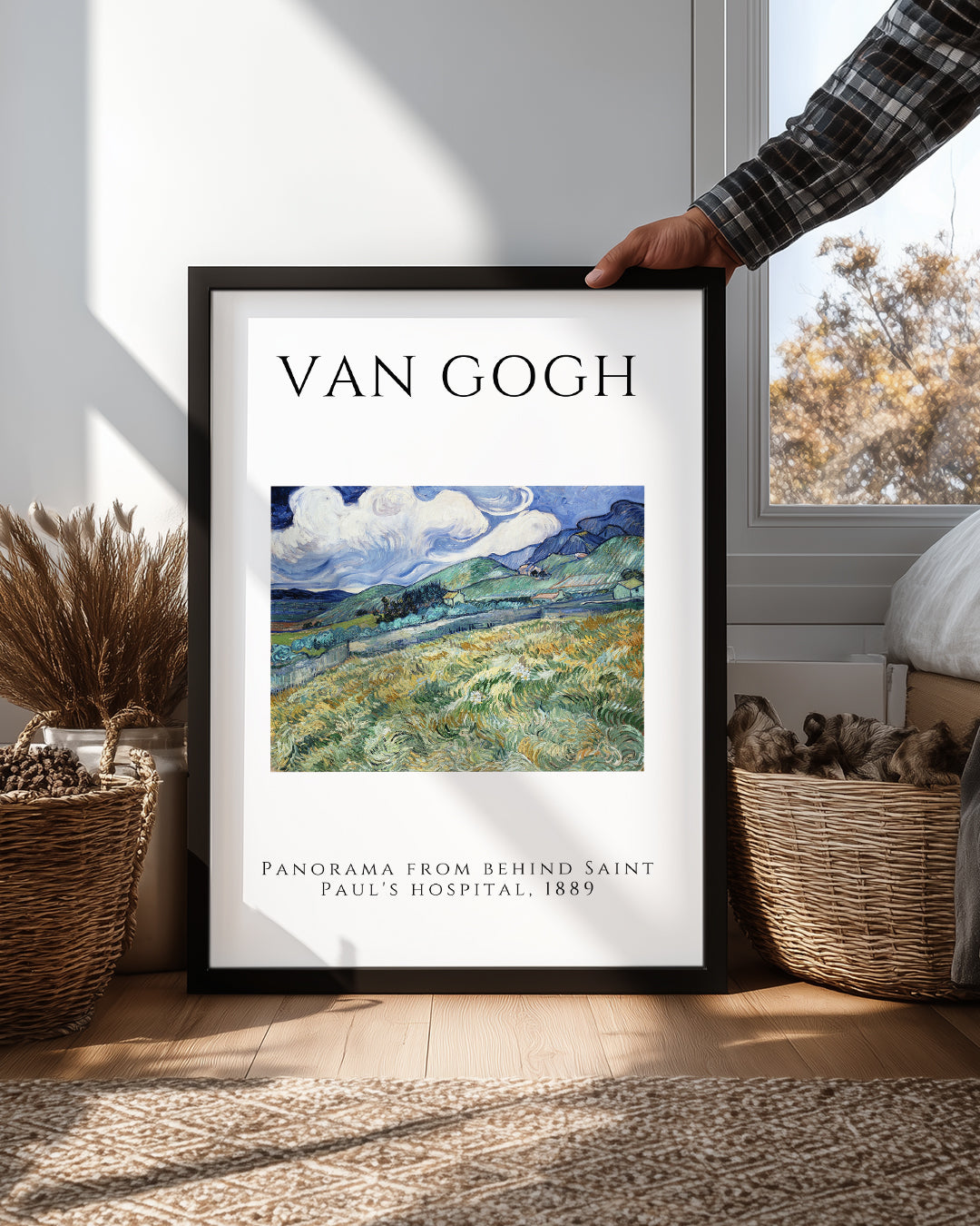 Saint Paulun Hastanesinin Arkasından Panorama - Vincent van Gogh - 1889 Poster Tablosu