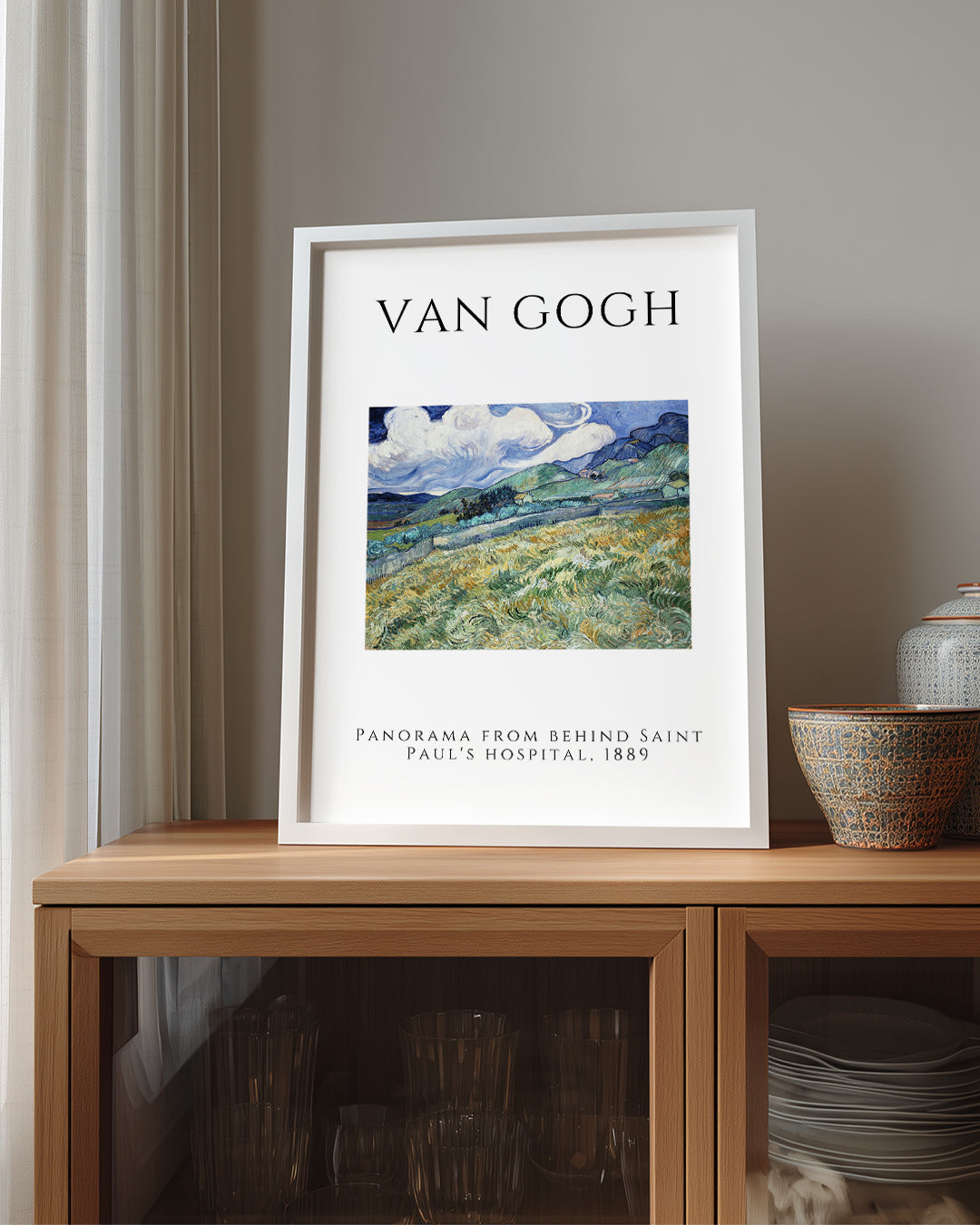 Saint Paulun Hastanesinin Arkasından Panorama - Vincent van Gogh - 1889 Poster Tablosu