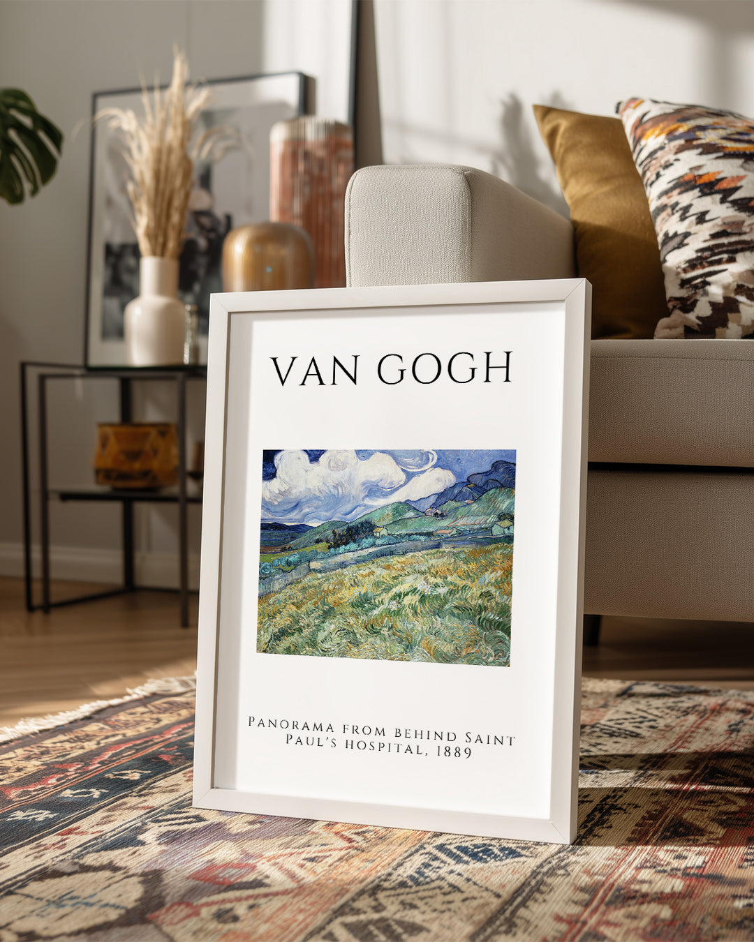 Saint Paulun Hastanesinin Arkasından Panorama - Vincent van Gogh - 1889 Poster Tablosu