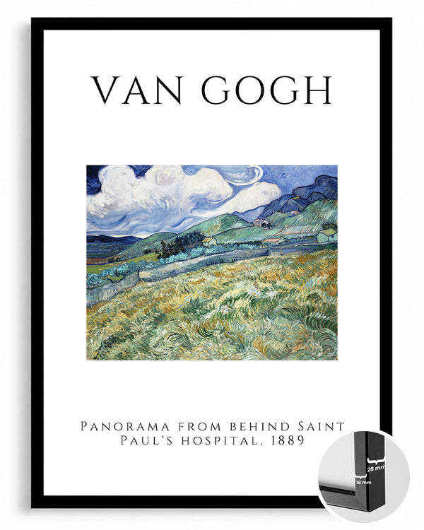 Saint Paulun Hastanesinin Arkasından Panorama - Vincent van Gogh - 1889 Poster Tablosu
