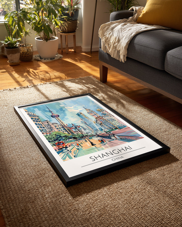 Şanghay Çin Poster Tablosu