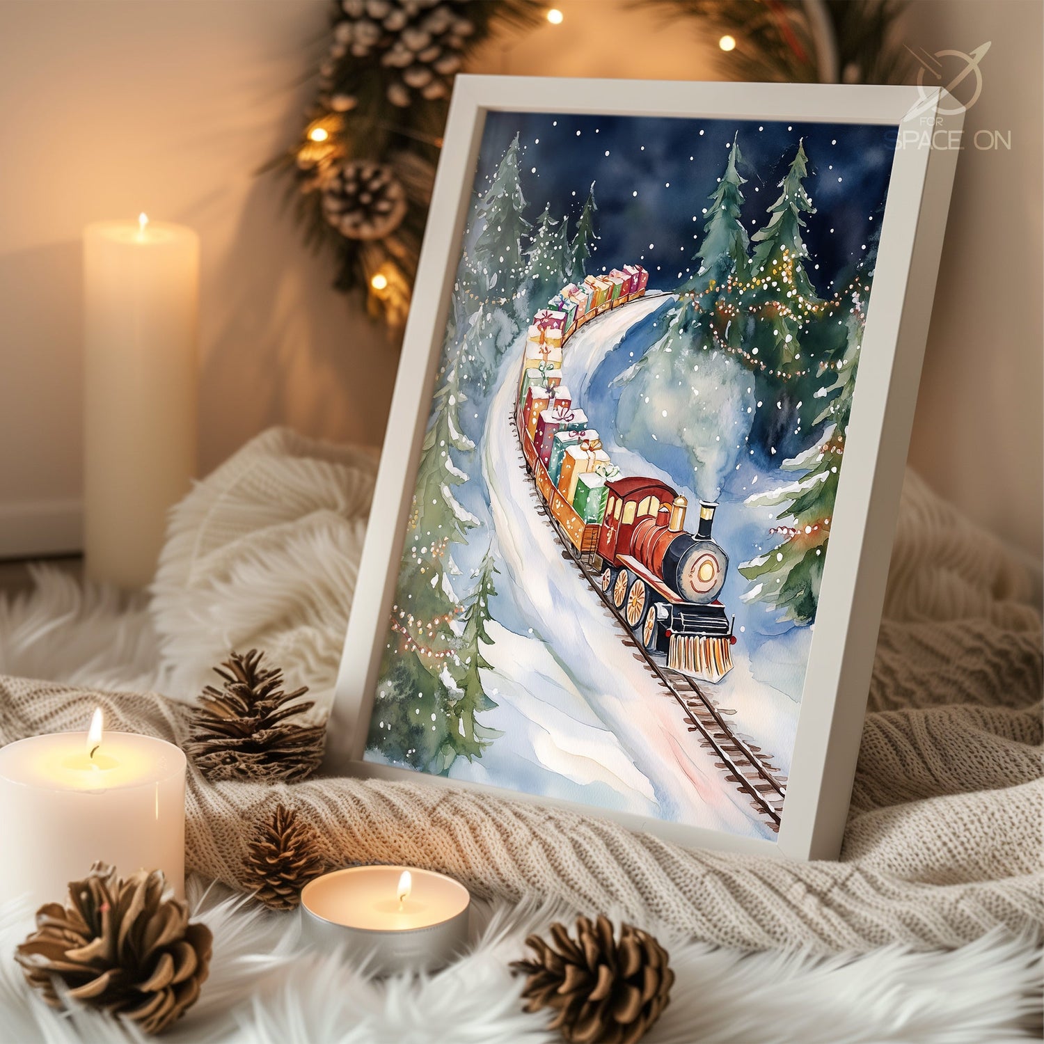 Santa Claus Portrait Poster Tablosu
