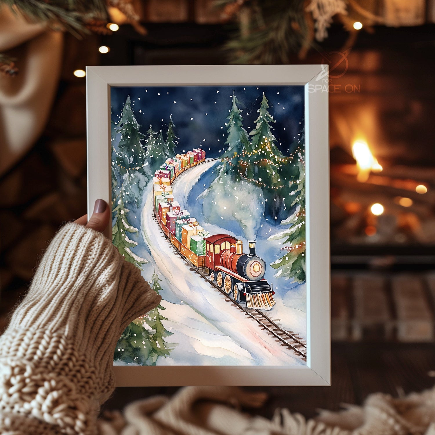 Santa Claus Portrait Poster Tablosu