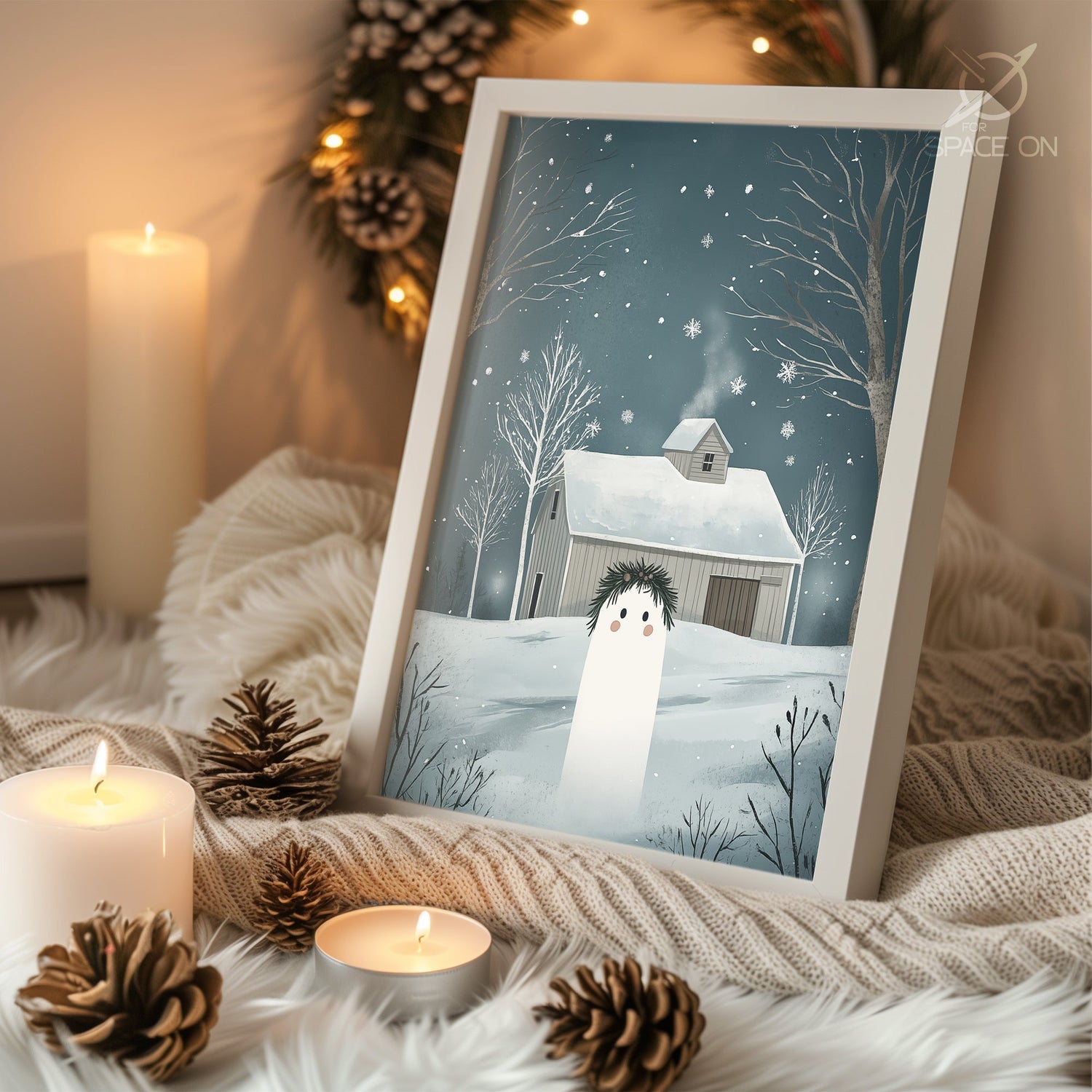 Santa Claus Waving Poster Tablosu