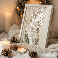 Santa Reading Letters Poster Tablosu