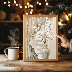 Santa Reading Letters Poster Tablosu