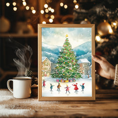 Santa Workshop Scene Poster Tablosu