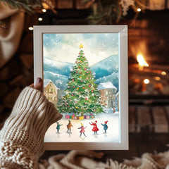 Santa Workshop Scene Poster Tablosu