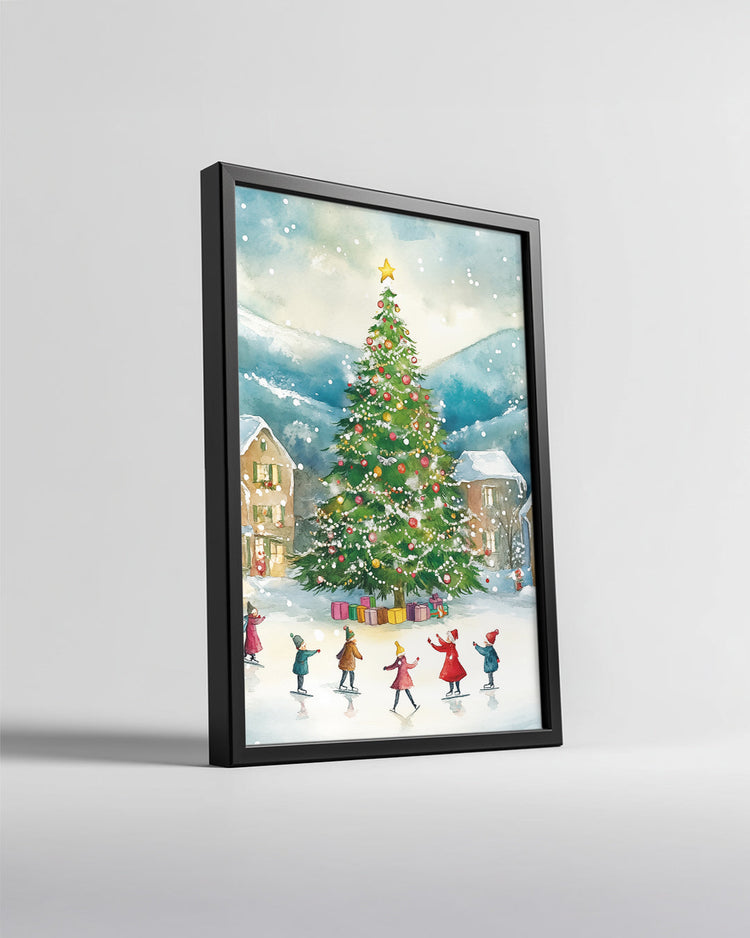 Santa Workshop Scene Poster Tablosu