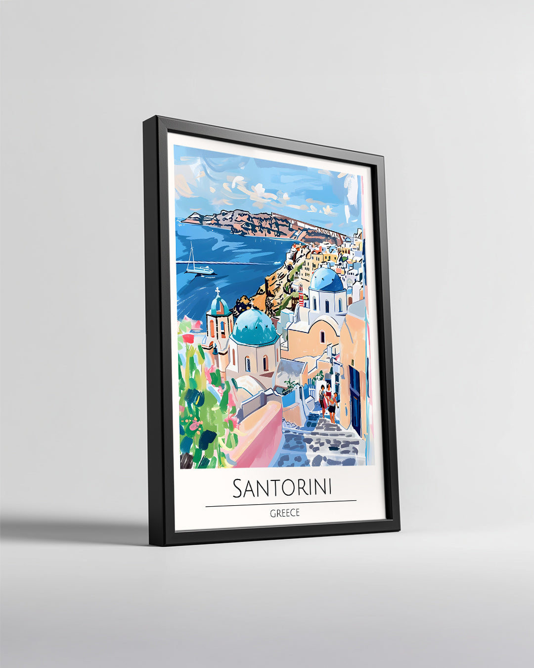 Santorini Yunanistan Poster Tablosu
