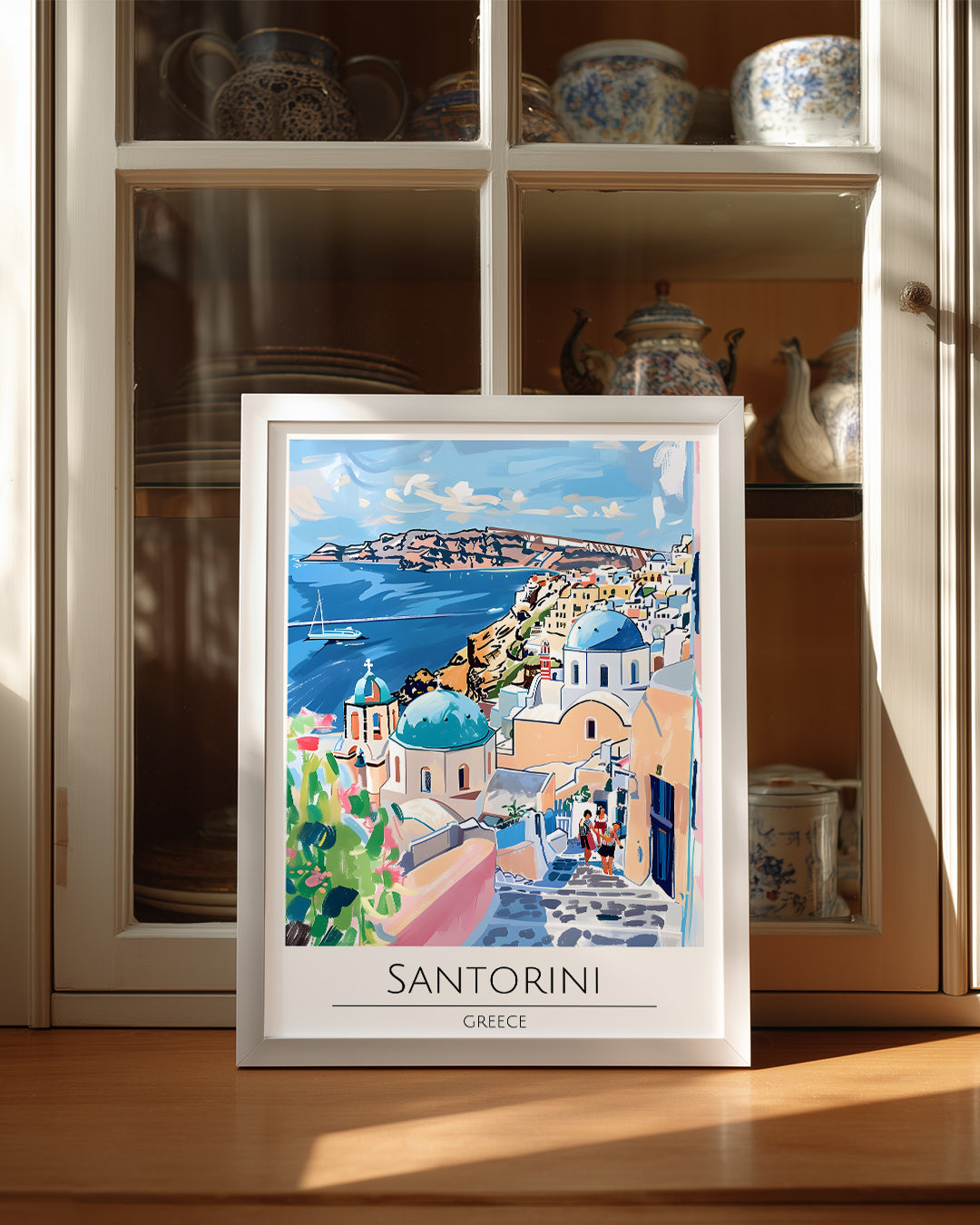 Santorini Yunanistan Poster Tablosu