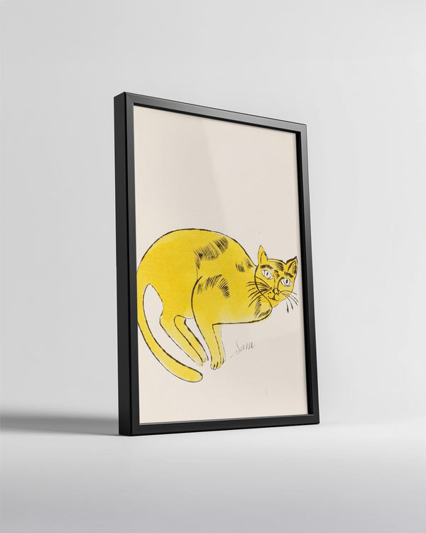 Sarı Kedi Çizimi - Sevimli Ve Yaratıcı Tasarım Poster Tablosu