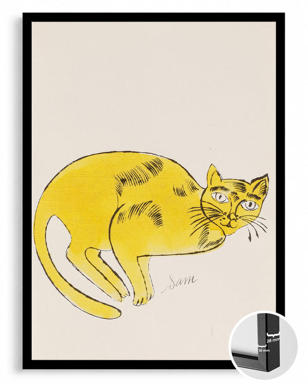 Sarı Kedi Çizimi - Sevimli Ve Yaratıcı Tasarım Poster Tablosu