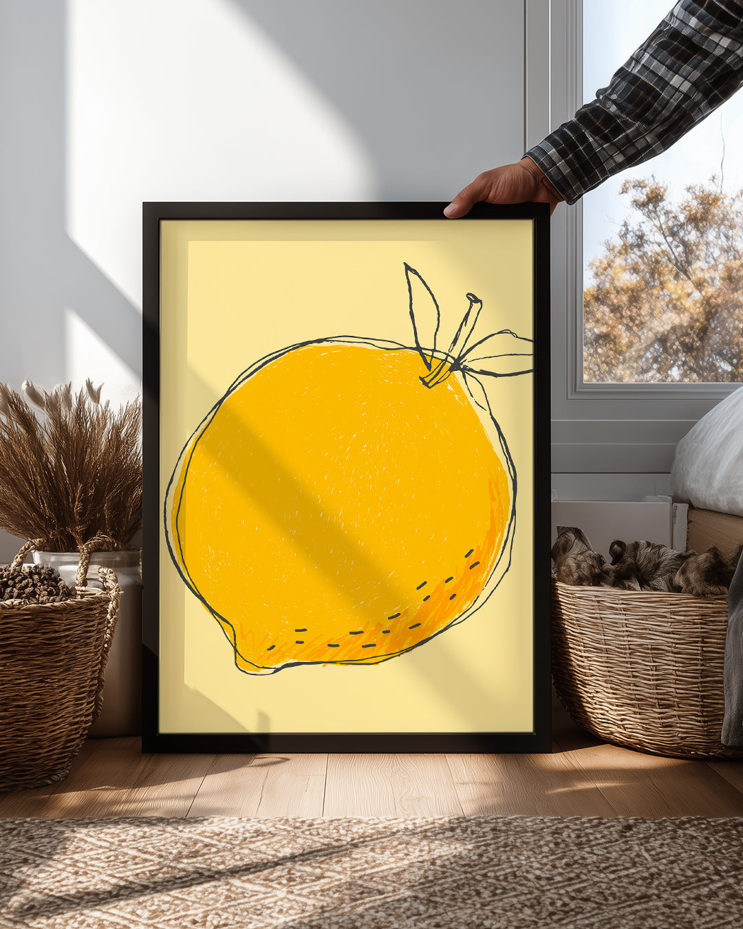 Sarı Limon - Çizim Tasarımı Poster Tablosu