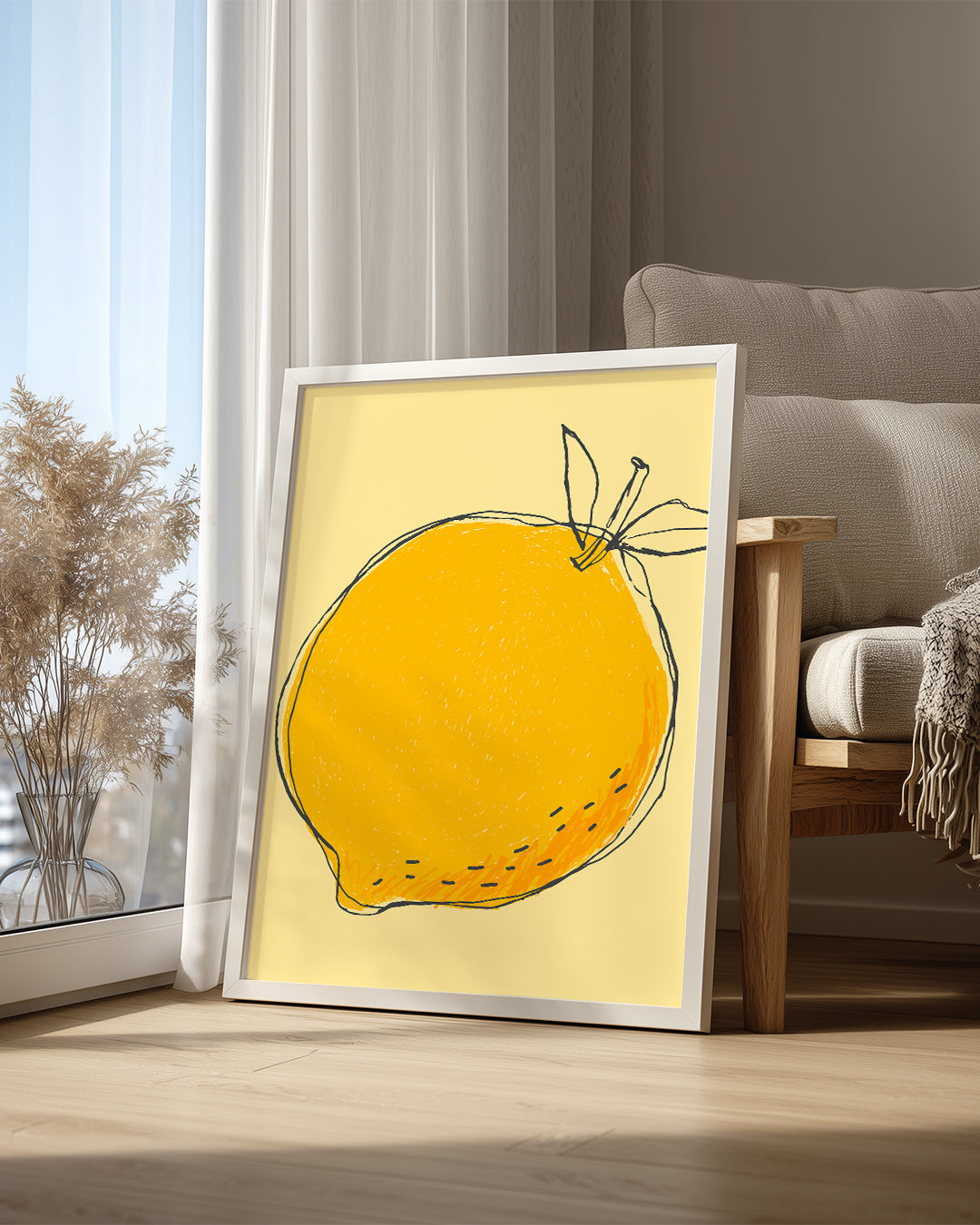 Sarı Limon - Çizim Tasarımı Poster Tablosu